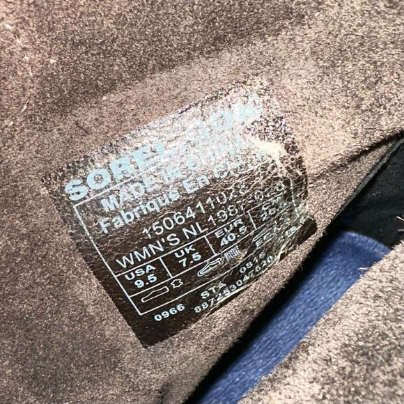 SOREL Joan of Arc Wedge Ankle Boots Booties in Brown Leather - Picture 10 of 13